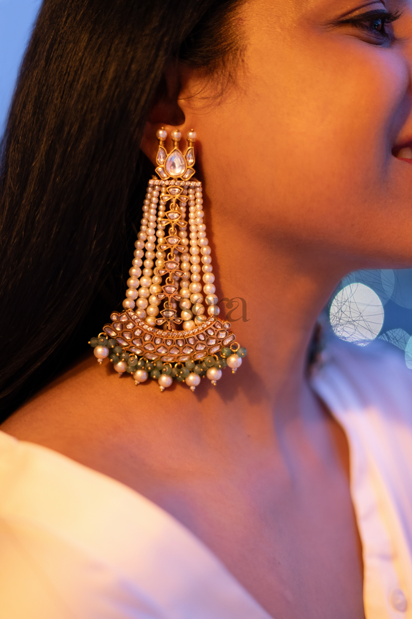 Chitra Polki Jhumka Earrings