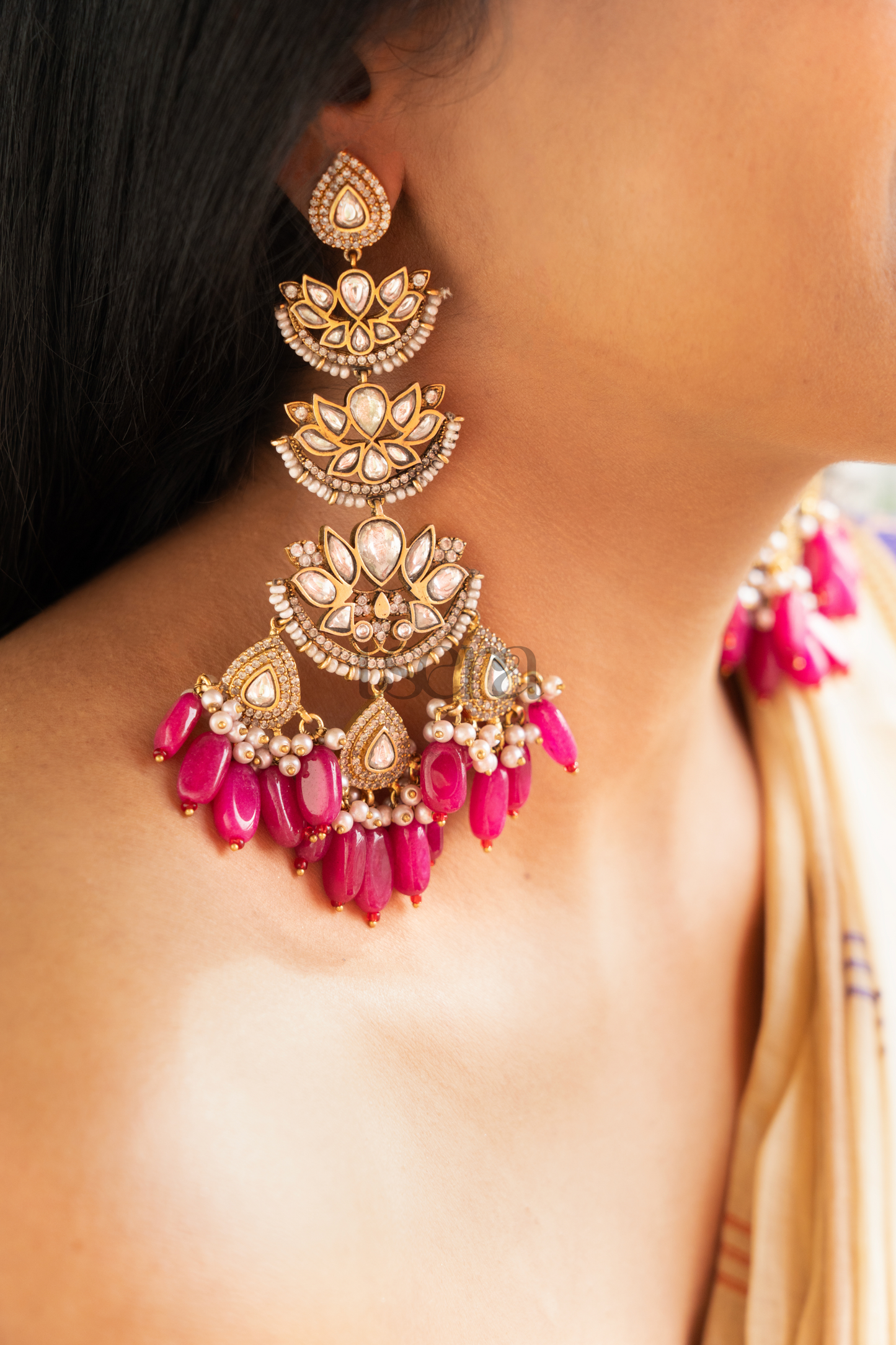 Nitya Polki Jhumka Earrings