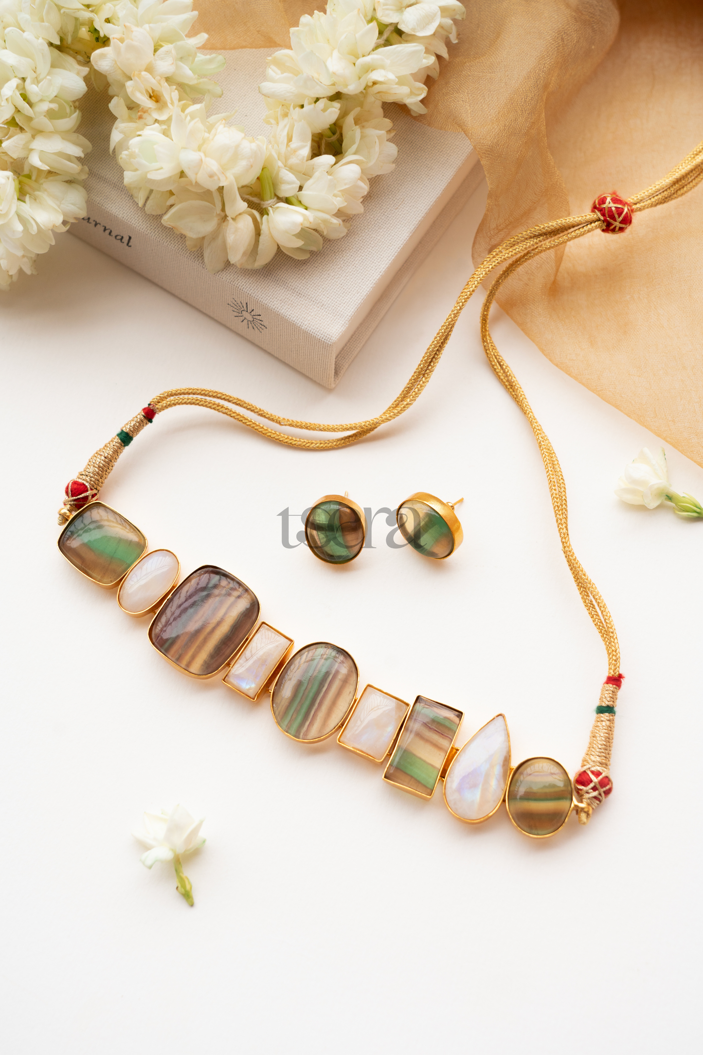 Abha Stone Choker Necklace Set