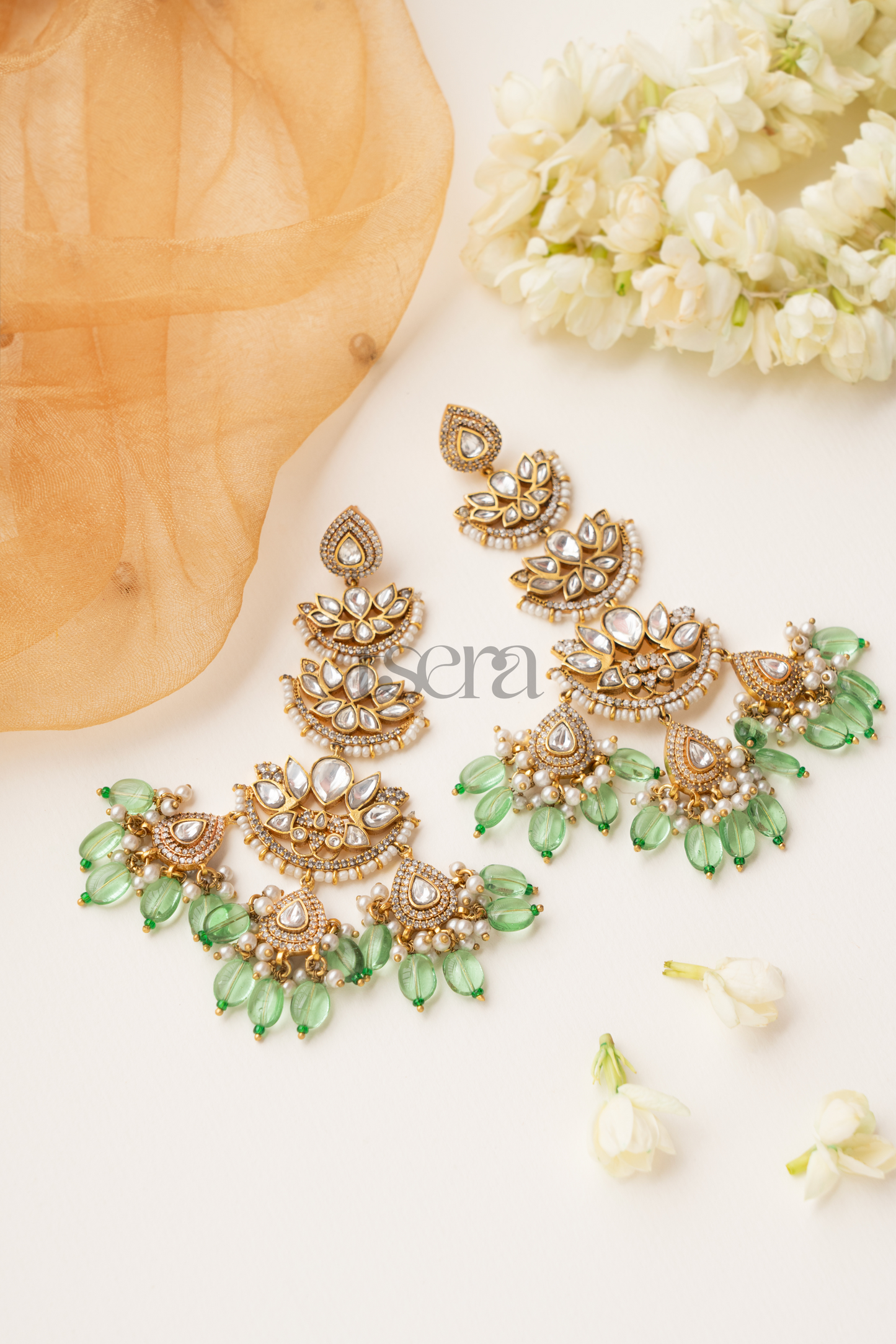 Hasta Polki Jhumka Earrings