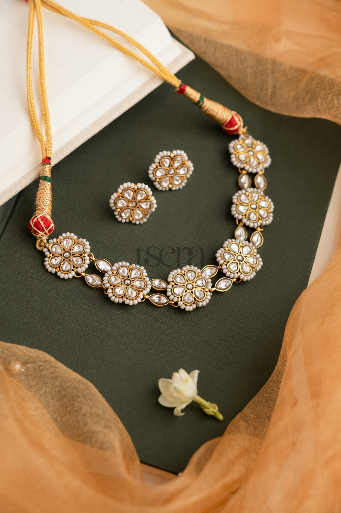 Rohini Polki Choker Necklace Set