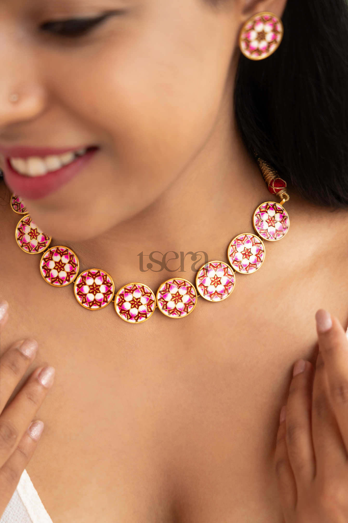 Myra Meenakari Choker Necklace Set