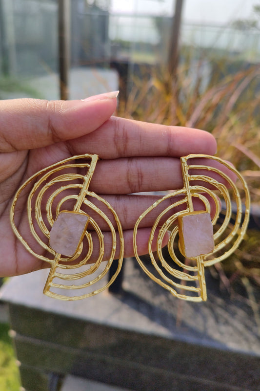 Shay Abstract Brass Earrings