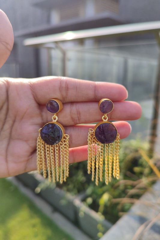 Zoe Brass Dangler Earrings