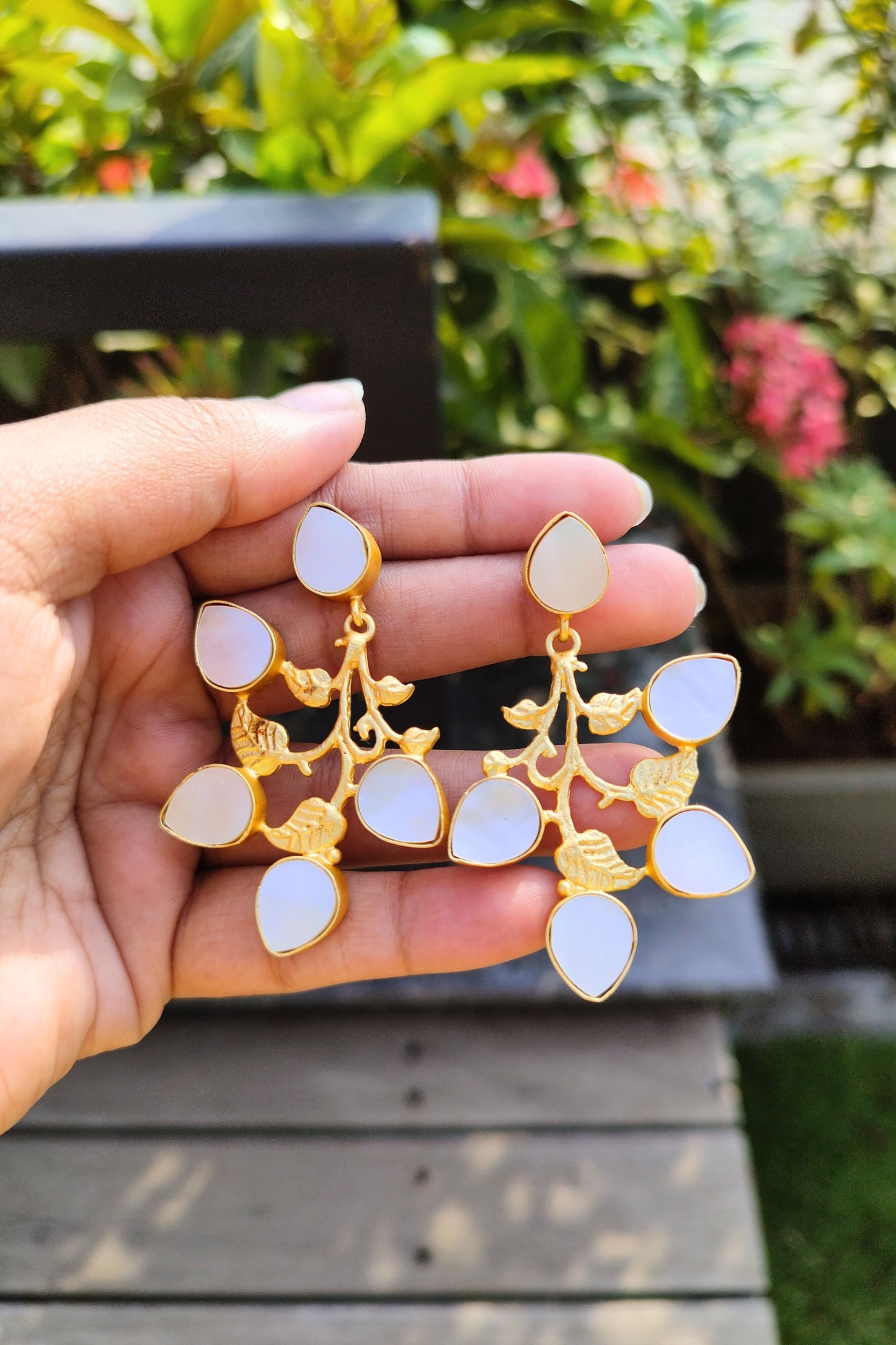 Stella MOP Brass Earrings