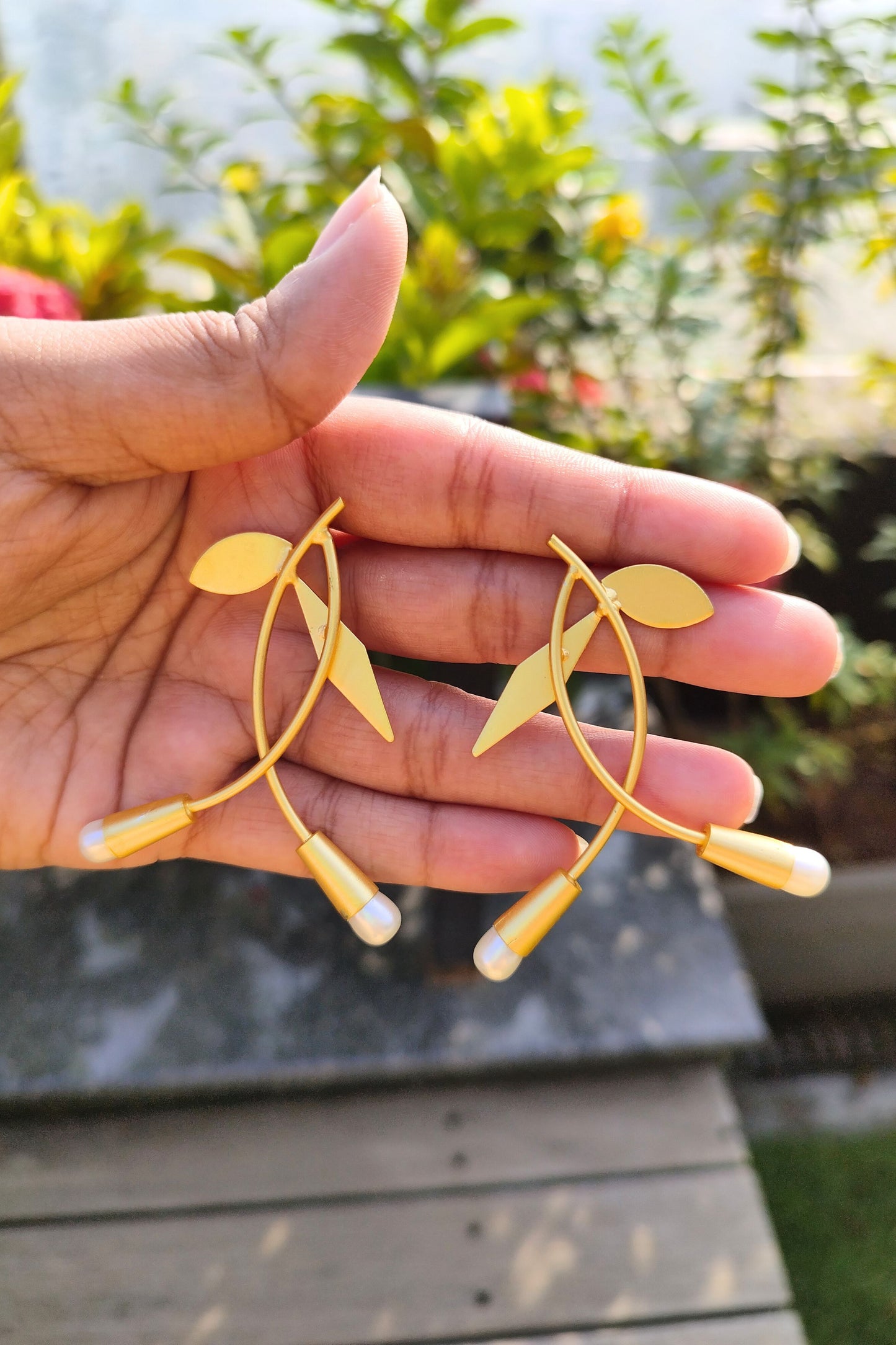 Fishtail Brass Earrings