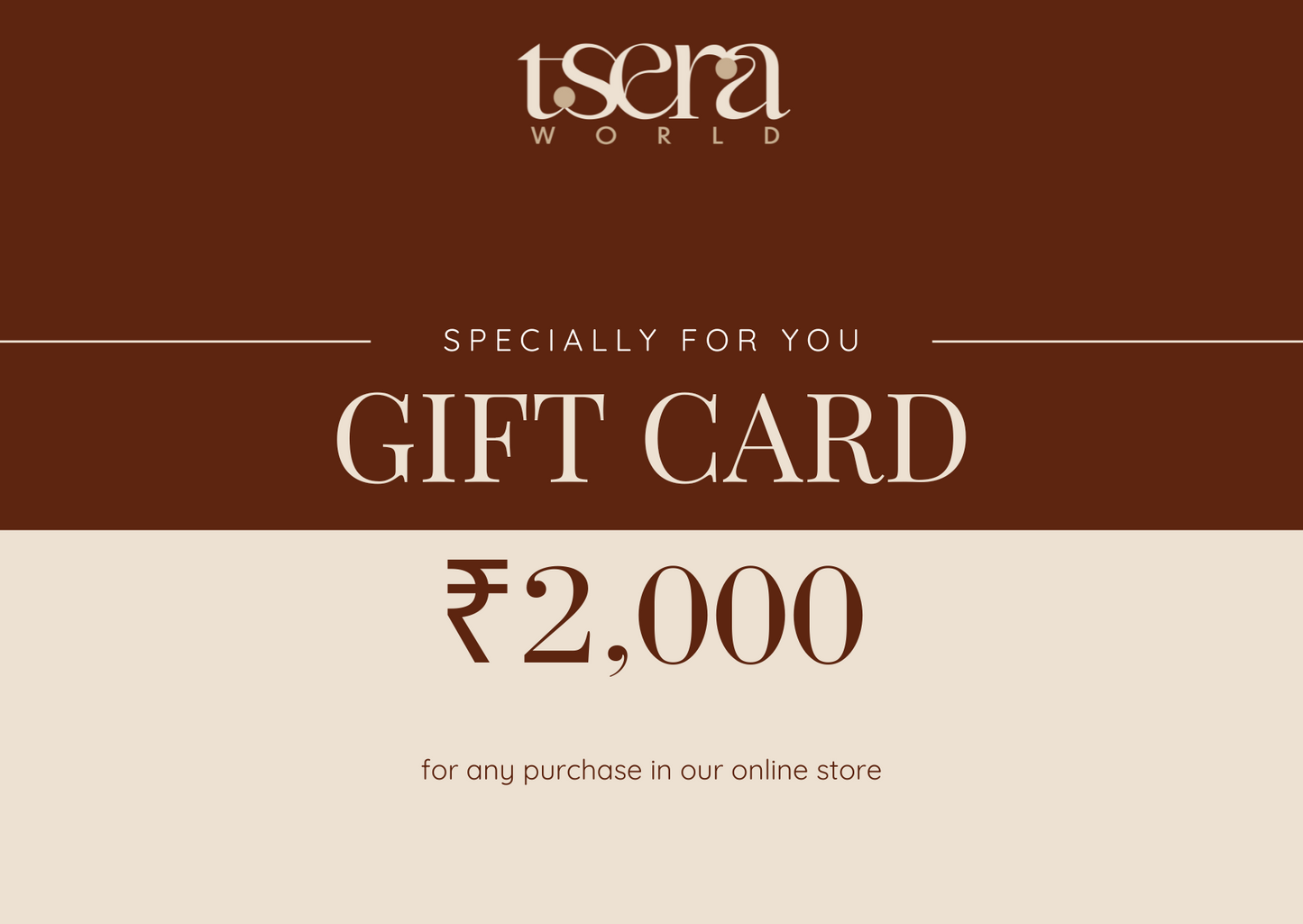 Tsera World Gift Card