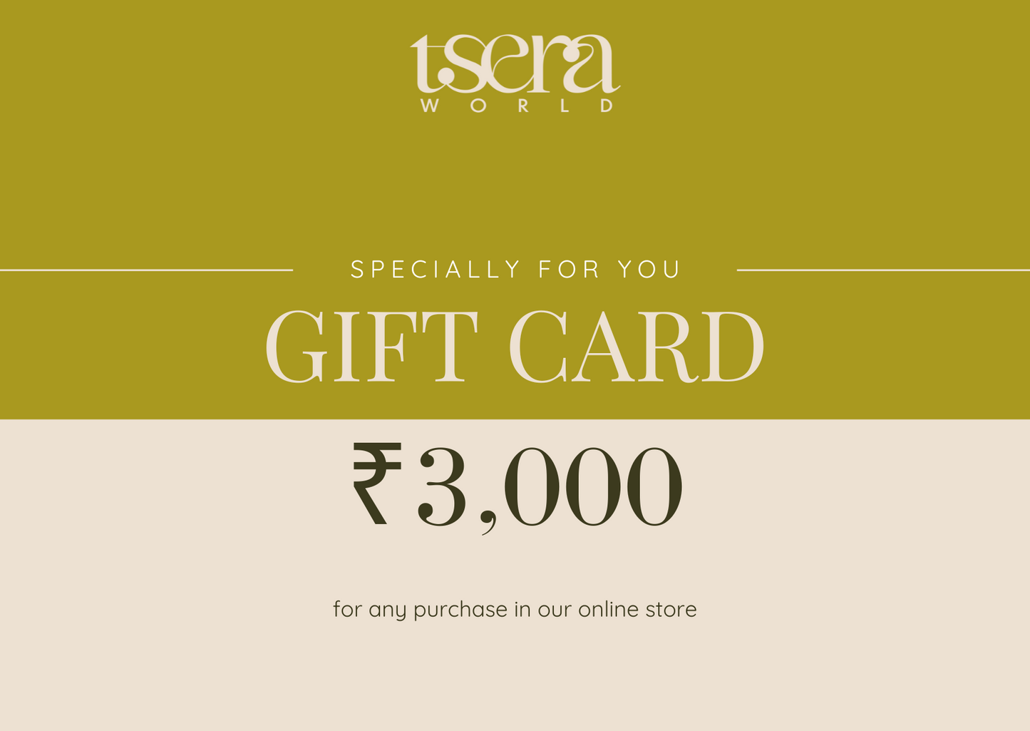 Tsera World Gift Card