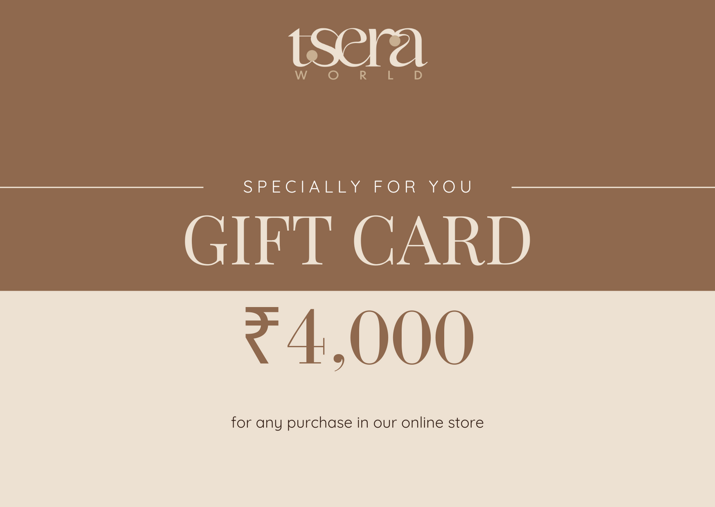 Tsera World Gift Card