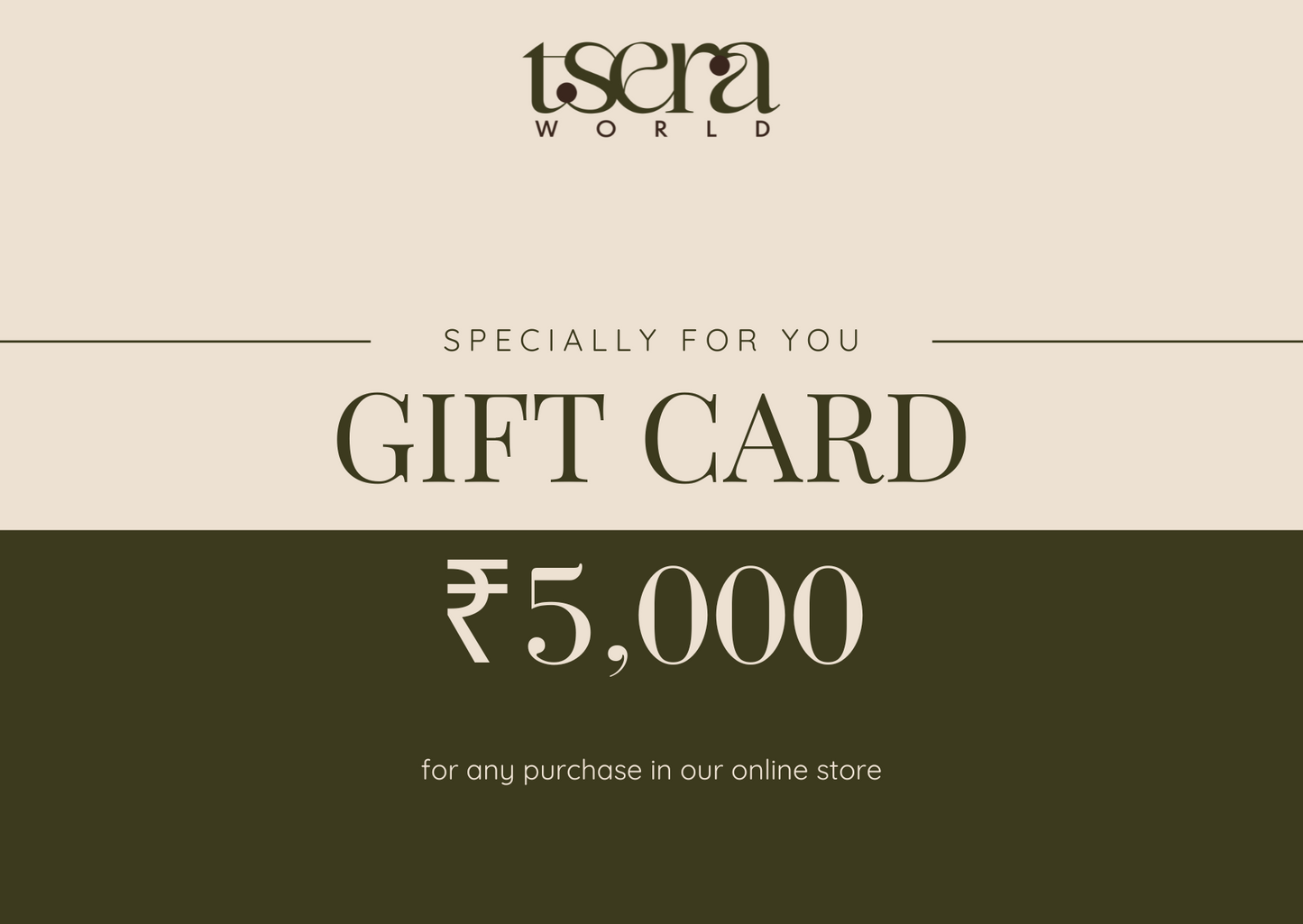 Tsera World Gift Card